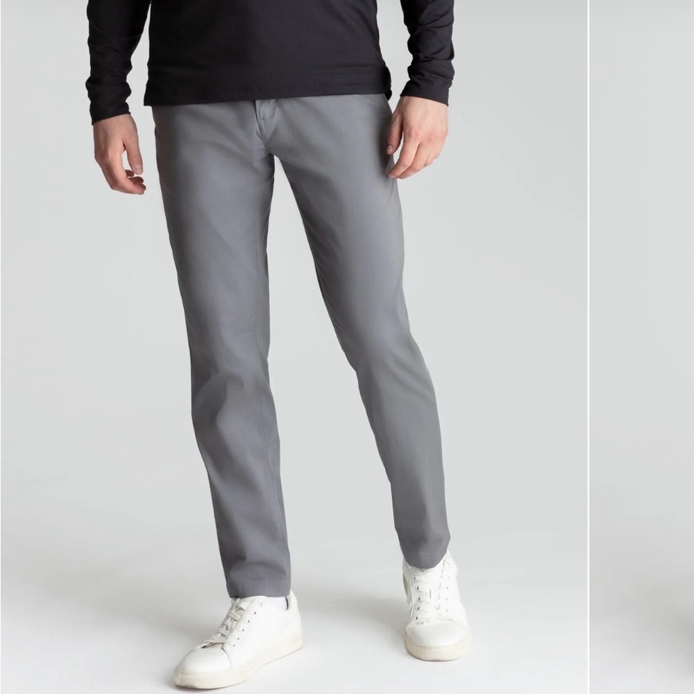 Birddogs Stretch Khaki Pants Men's 32x29* Gray Unlined Zip‎ Pocket Preppy